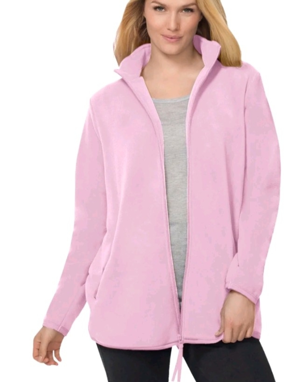 Woman Within Pink Fleece Jacket Size 3X